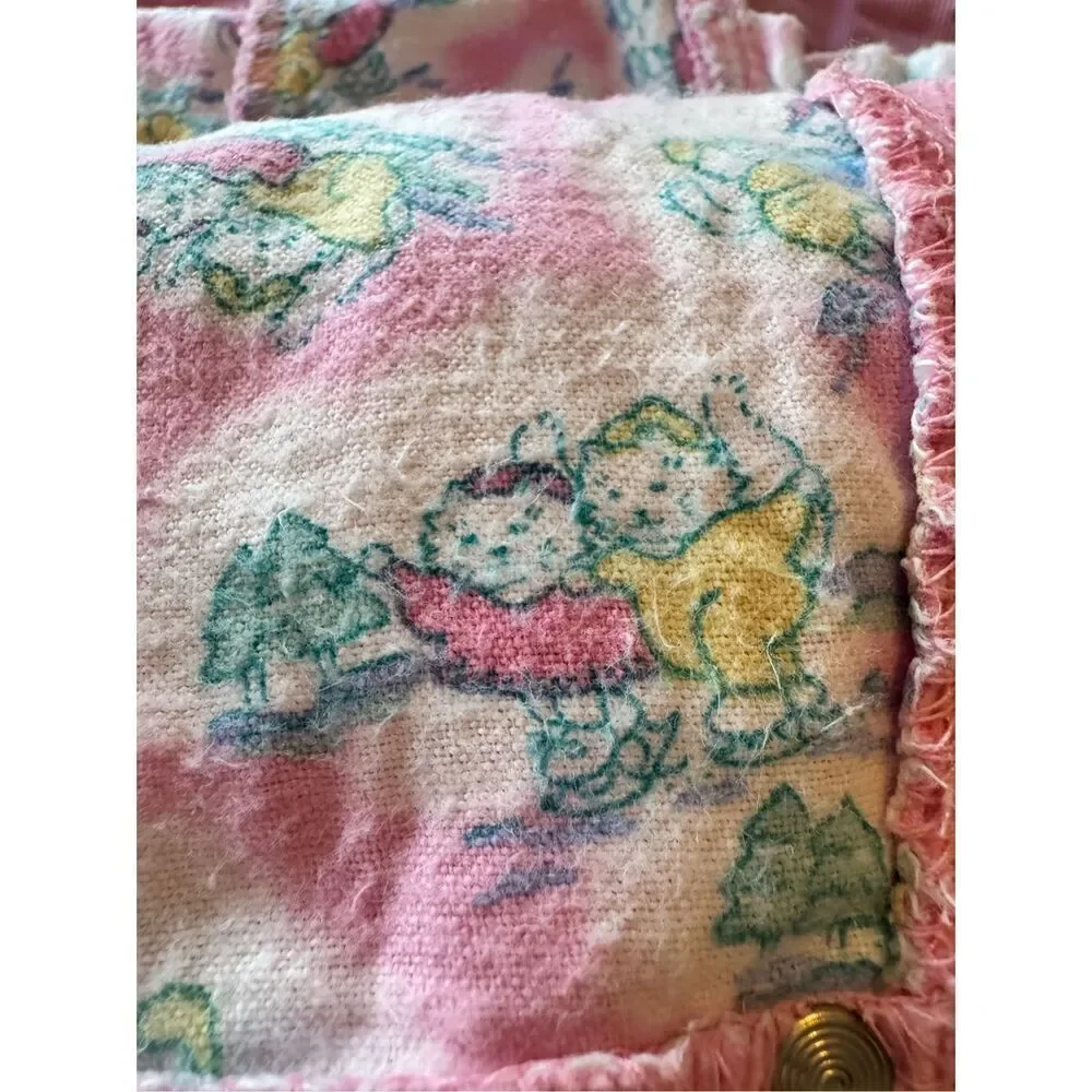 Oshkosh B’gosh Vintage Pink Corduroy Overalls Vestbak Cotton Blend 12 Months